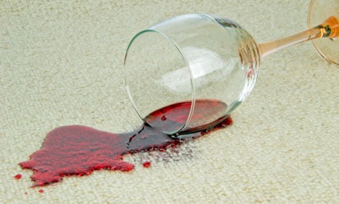 wine stains on carpet